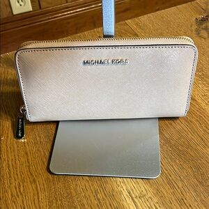 Michael Kors Tan Zip-Around Wallet